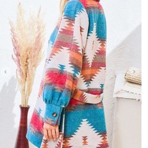 1 left FInal sALE! Navajo  belted long coat